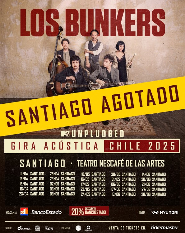 Los Bunkers agotan las entradas de su residencia en Santiago